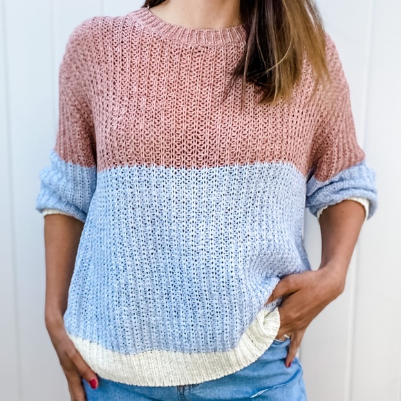 NWT Color Block Sweater - Picture 2 of 4